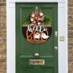 Halloween_Round_Wooden_Board_Front_Door_Decoration_Wreath_-_-_tag1_-4263486 Halloween Round Wooden Board Front Door Decoration Wreath tag1
