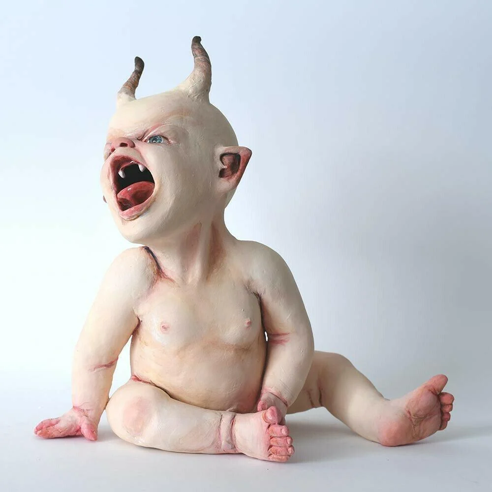 Halloween Scary Baby Resin Figurine Ornament -  - #tag1#