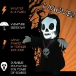 Halloween Scary Inflatable Skull Ghost tag1