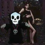 Halloween Scary Inflatable Skull Ghost tag1