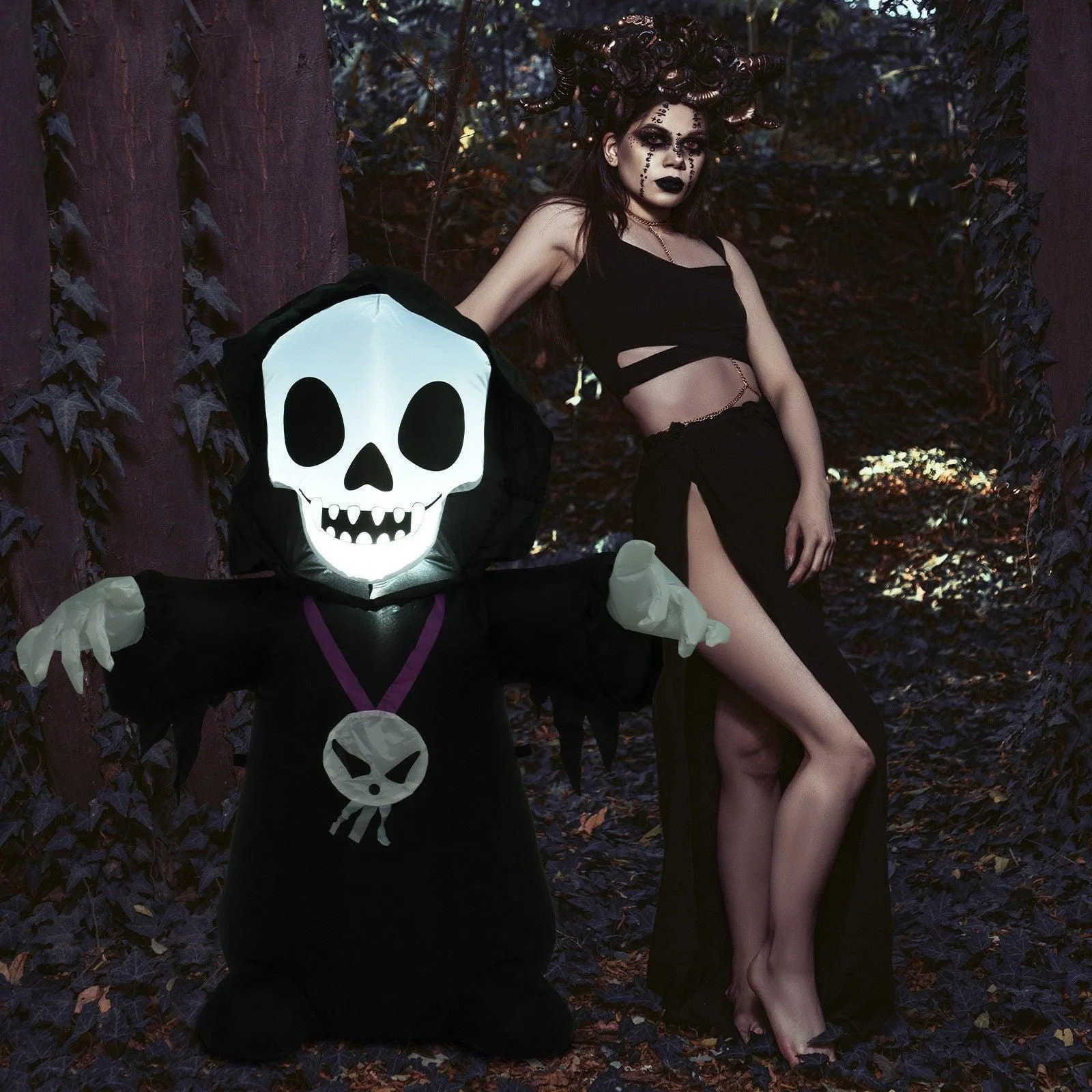 Halloween Scary Inflatable Skull Ghost -  - #tag1#