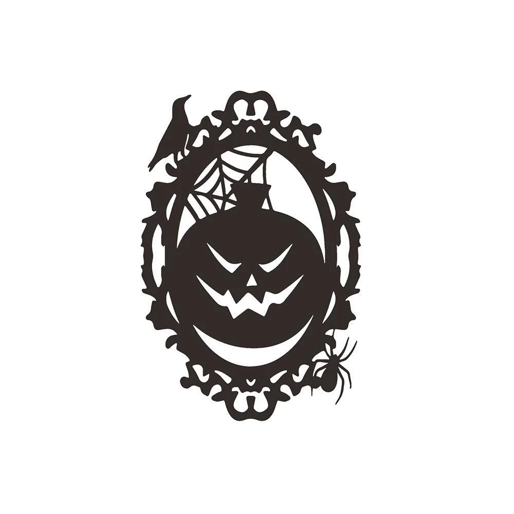 Halloween Scary Pumpkin Decoration Removable Sticker -  - #tag1#