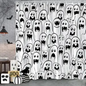 Halloween Series Digital Printed Decorative Shower Curtain