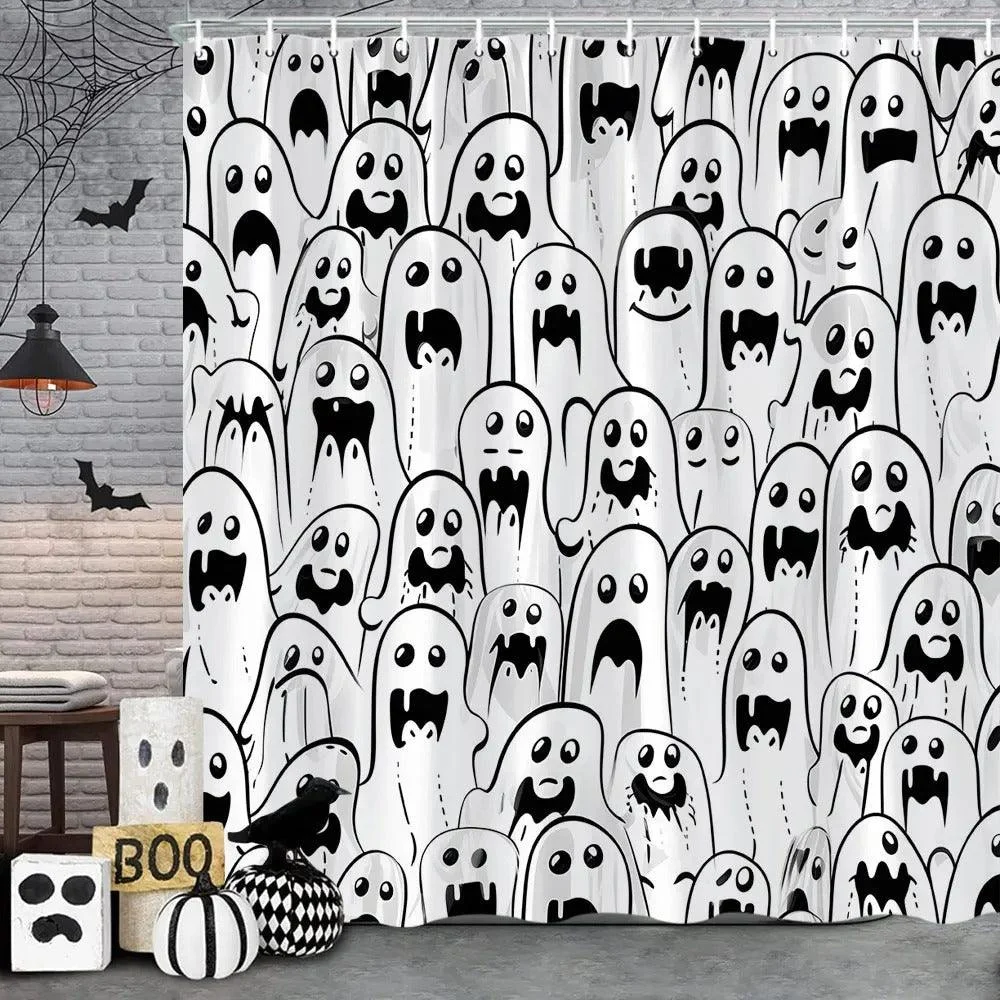 Halloween Series Digital Printed Decorative Shower Curtain -  - #tag1#