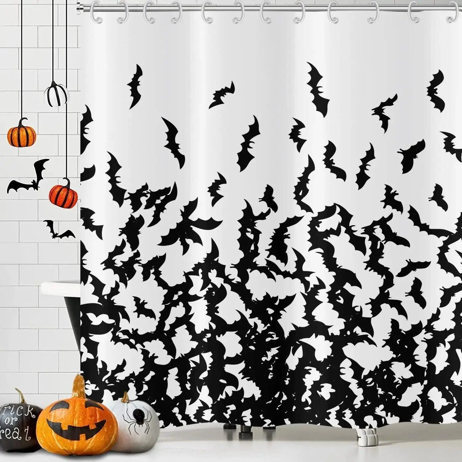 Halloween Series Digital Printed Decorative Shower Curtain -  - #tag1#