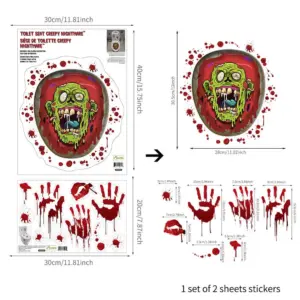 Halloween Series Theme Hotel Toilet Toilet Stickers