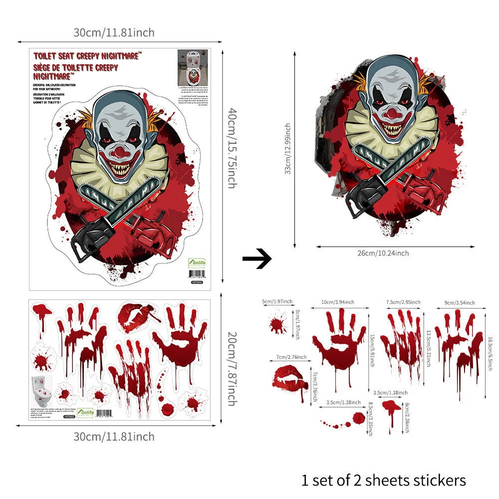 Halloween Series Theme Hotel Toilet Toilet Stickers -  - #tag1#