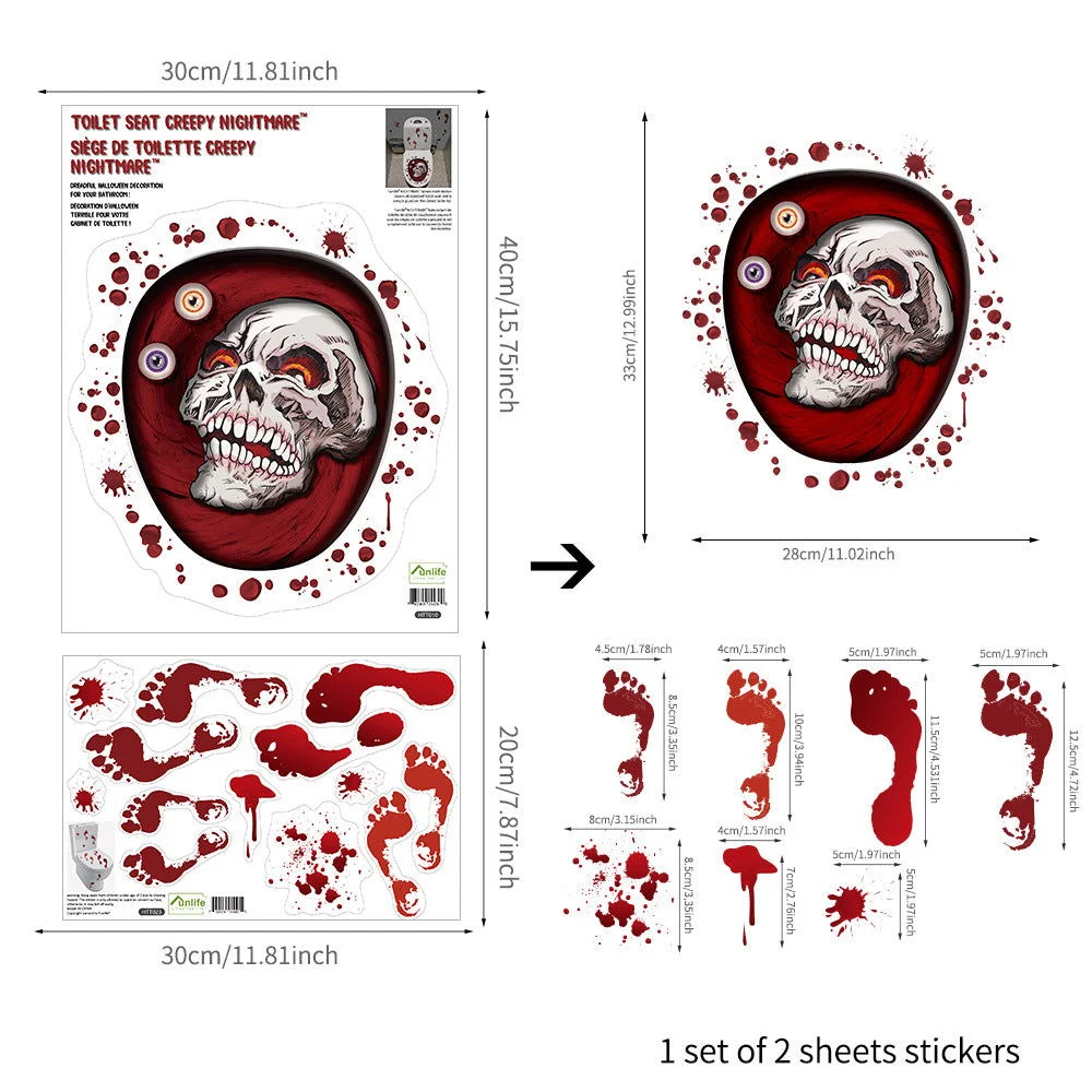 Halloween Series Theme Hotel Toilet Toilet Stickers -  - #tag1#