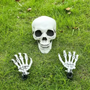 Halloween Simulation Human Plastic Skull Skeleton