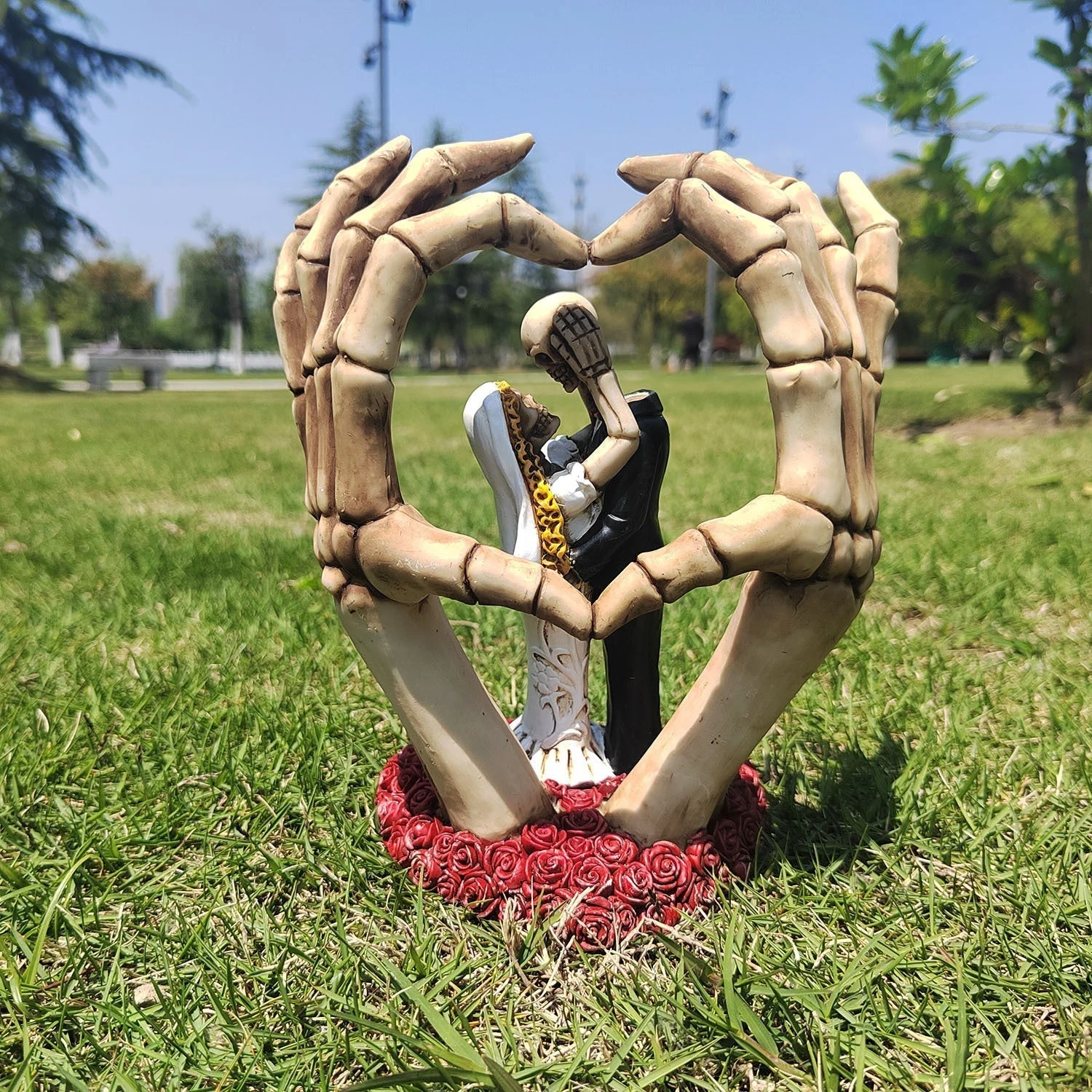 Halloween Skeleton Ghost Hand Ghost Festival Skeleton Bride Lover Couple Love Decoration Resin Decoration -  - #tag1#