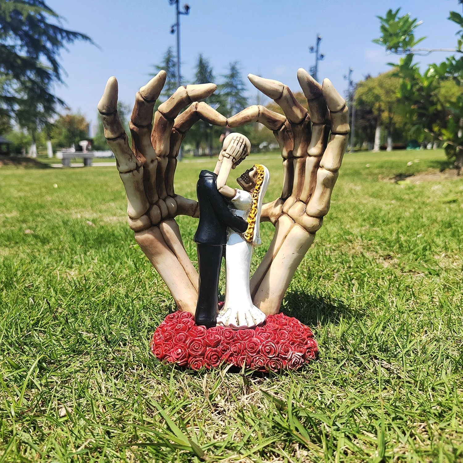 Halloween Skeleton Ghost Hand Ghost Festival Skeleton Bride Lover Couple Love Decoration Resin Decoration -  - #tag1#
