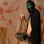 Halloween Skull Bowl Lantern tag1