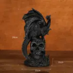 Halloween Skull Dragon shaped Desk Bookcase Decoration tag1