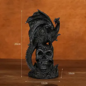 Halloween Skull Dragon-shaped Desk Bookcase Decoration