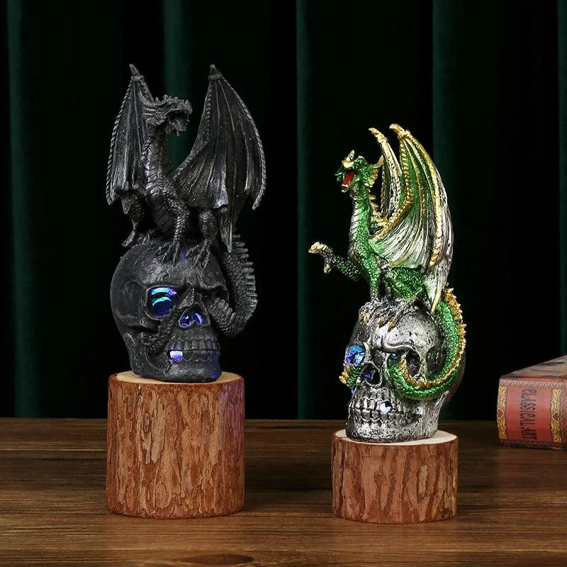 Halloween Skull Dragon-shaped Desk Bookcase Decoration -  - #tag1#