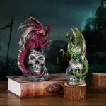 Halloween Skull Dragon shaped Desk Bookcase Decoration tag1