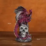 Halloween Skull Dragon shaped Desk Bookcase Decoration tag1