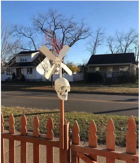 Halloween Skull Head Windmill Rotating Head Ornament -  - #tag1#