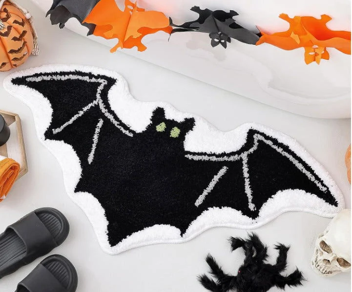 Halloween Skull Pumpkin Horror Cashmere Foot Mat -  - #tag1#