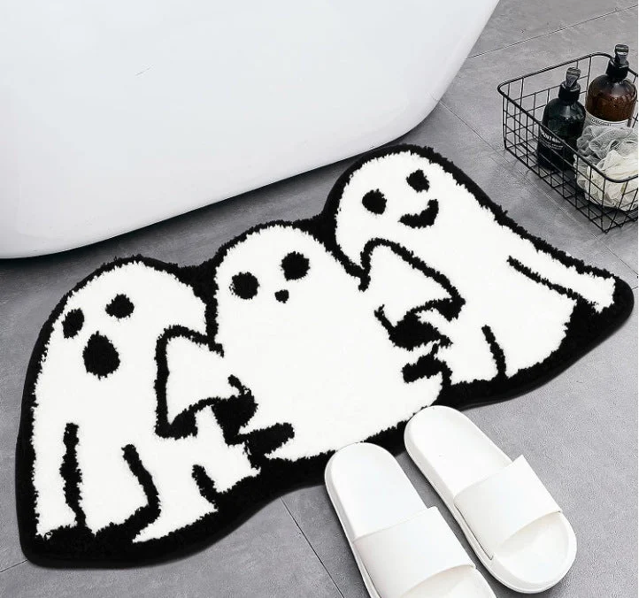Halloween Skull Pumpkin Horror Cashmere Foot Mat -  - #tag1#