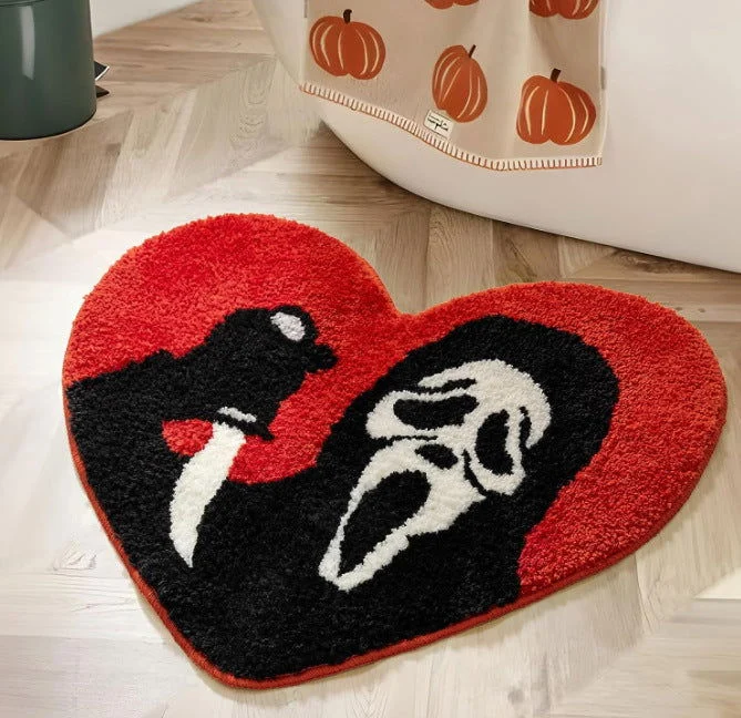Halloween Skull Pumpkin Horror Cashmere Foot Mat -  - #tag1#