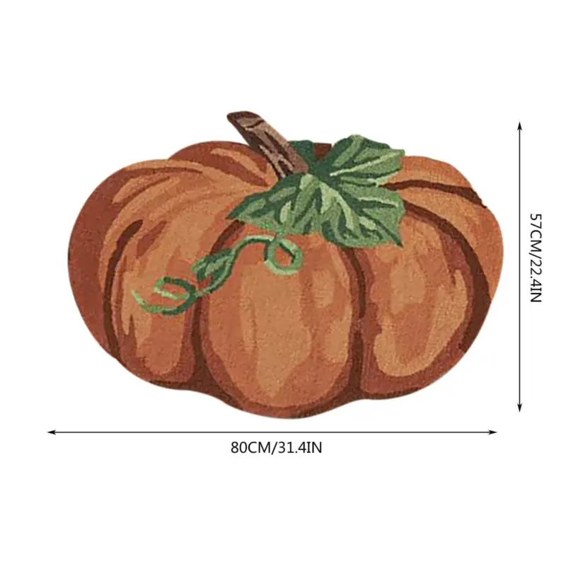 Halloween Skull Pumpkin Horror Cashmere Foot Mat tag1