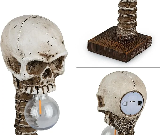 Halloween Skull Skeleton Lamp -  Halloween Table Skeleton Lamp -  - #tag1#