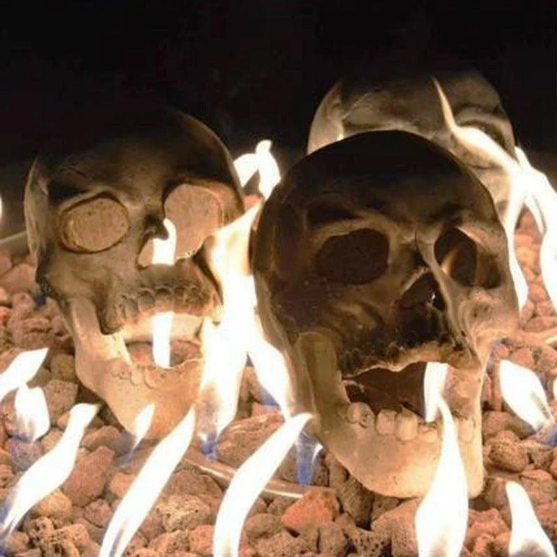 Halloween Skull Stove Barbecue Ceramic Ornaments Simulation -  - #tag1#