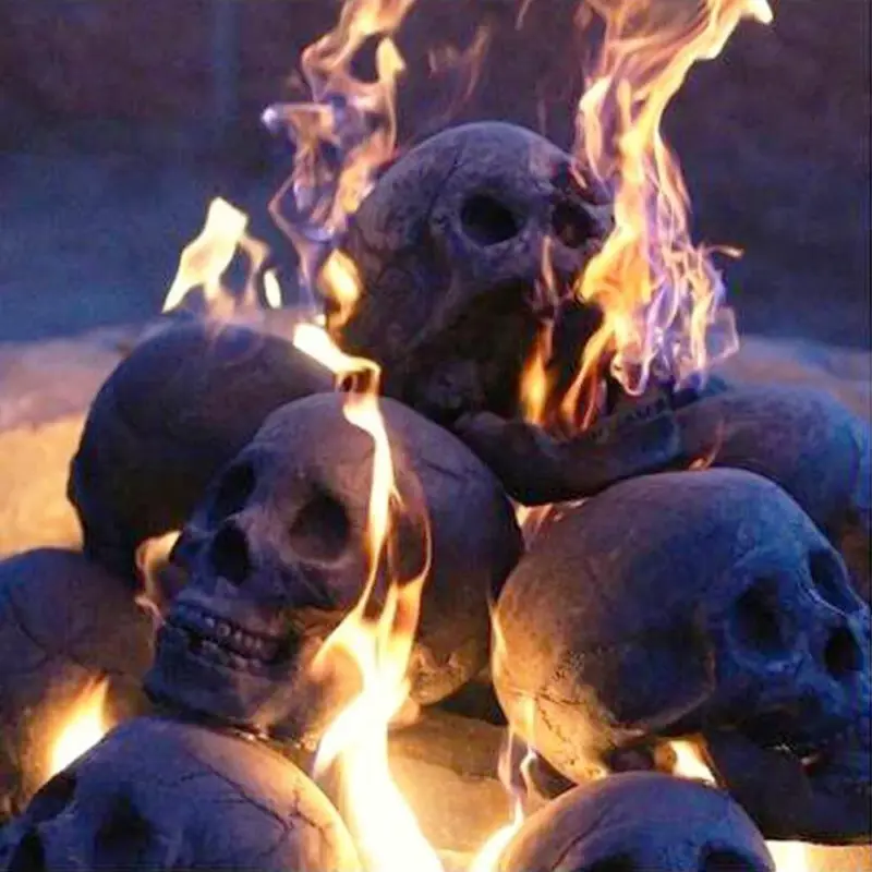 Halloween Skull Stove Barbecue Ceramic Ornaments Simulation tag1