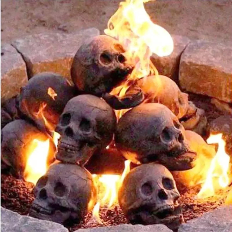 Halloween Skull Stove Barbecue Ceramic Ornaments Simulation tag1