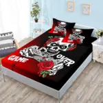 Halloween Skull Three Piece Fitted Bedding tag1