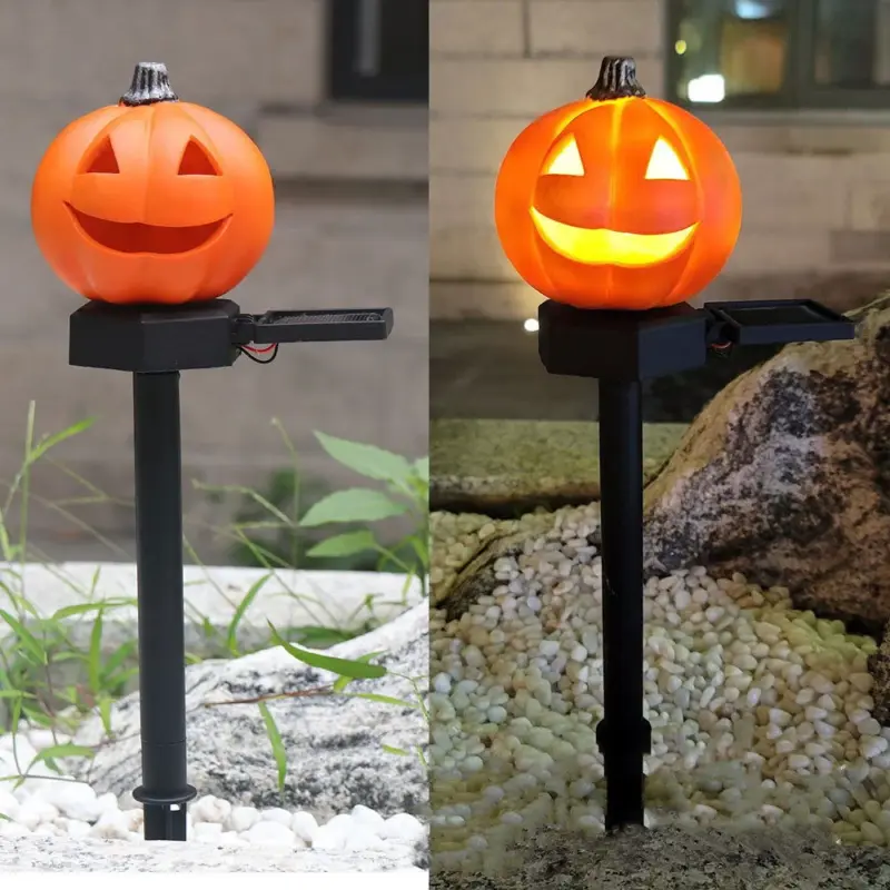 Halloween Solar Pumpkin Field Lighting Garden tag1