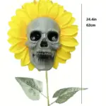 Halloween Sunflower Skull Head Garden Decoration tag1