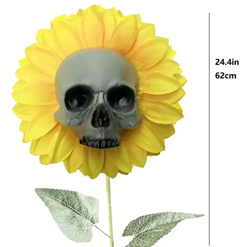 Halloween Sunflower Skull Head Garden Decoration -  - #tag1#
