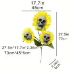 Halloween Sunflower Skull Head Garden Decoration tag1