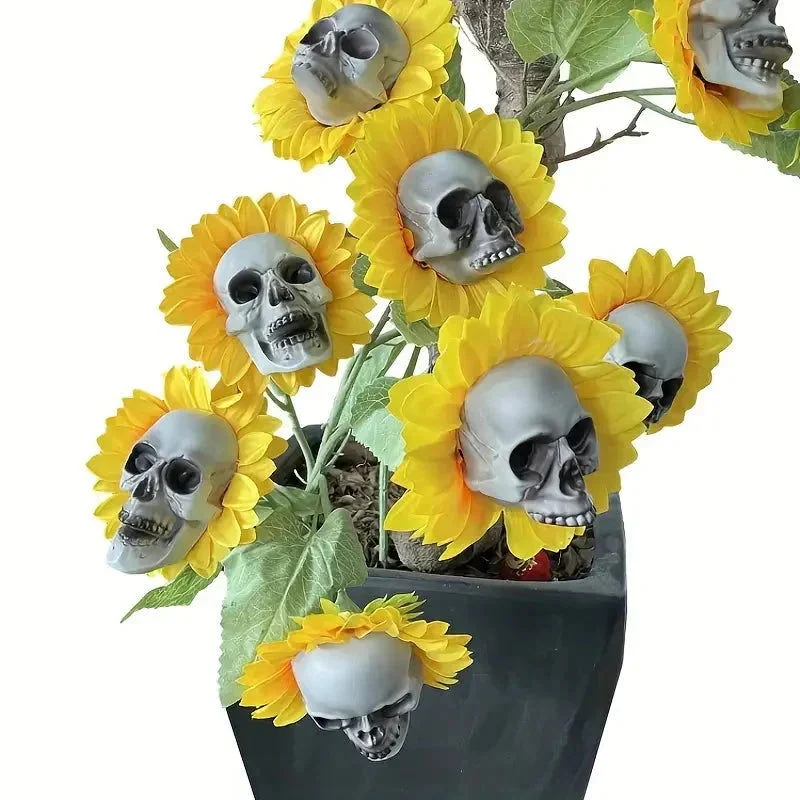 Halloween Sunflower Skull Head Garden Decoration -  - #tag1#