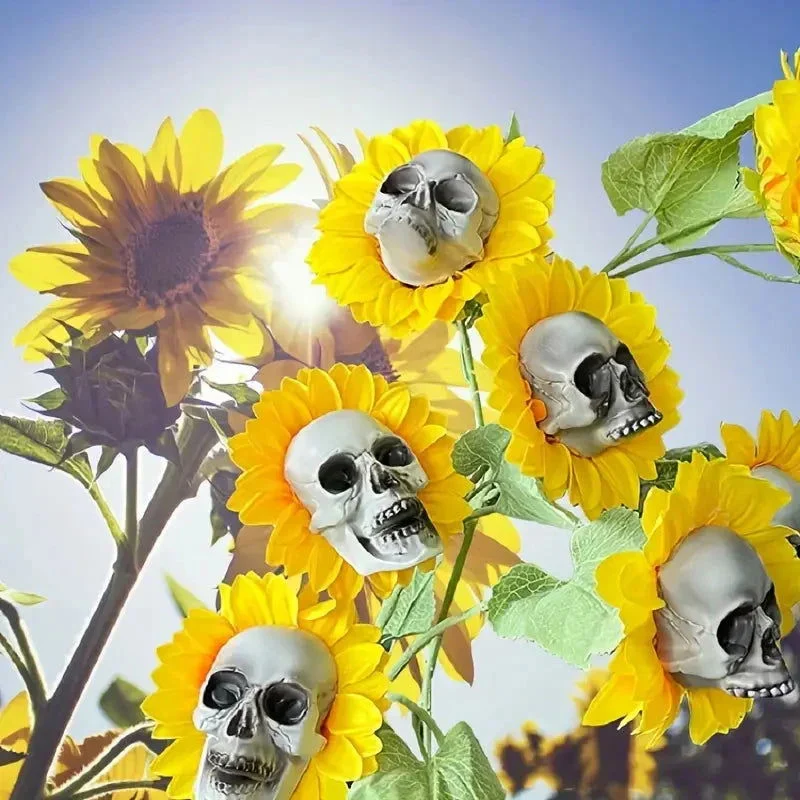 Halloween Sunflower Skull Head Garden Decoration -  - #tag1#