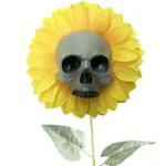 Halloween Sunflower Skull Head Garden Decoration tag1