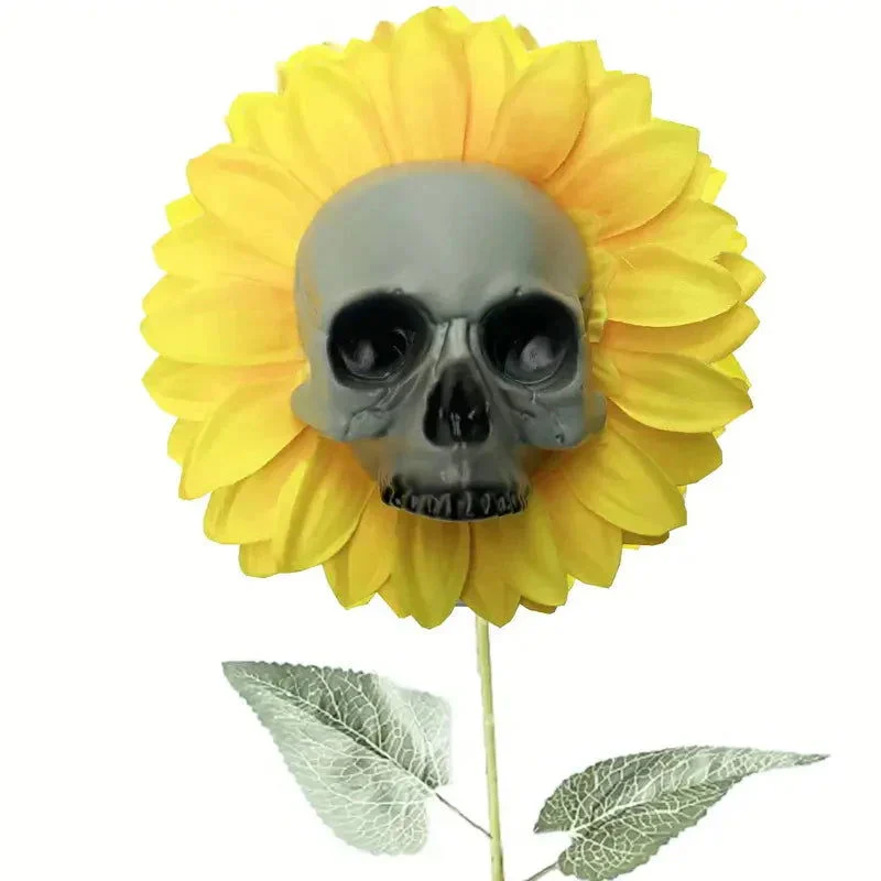Halloween Sunflower Skull Head Garden Decoration -  - #tag1#