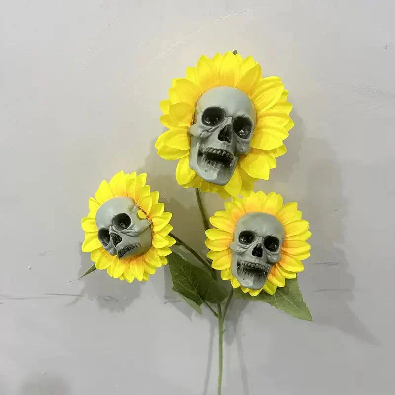 Halloween Sunflower Skull Head Garden Decoration -  - #tag1#