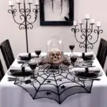 Halloween Tablecloth Lace Mesh Cloth tag1