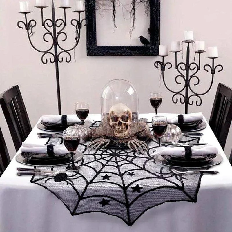 Halloween Tablecloth Lace Mesh Cloth -  - #tag1#