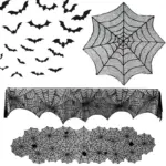 Halloween Tablecloth Lace Mesh Cloth tag1