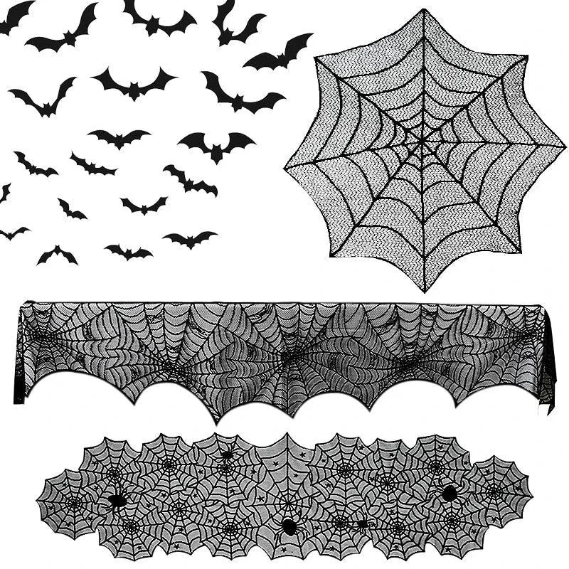 Halloween Tablecloth Lace Mesh Cloth -  - #tag1#