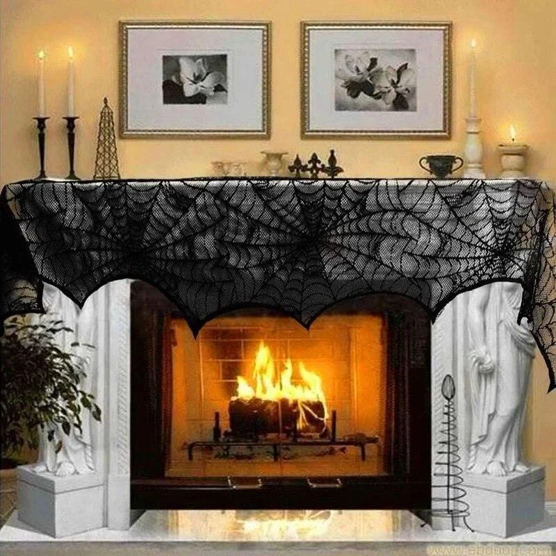 Halloween Tablecloth Lace Mesh Cloth -  - #tag1#