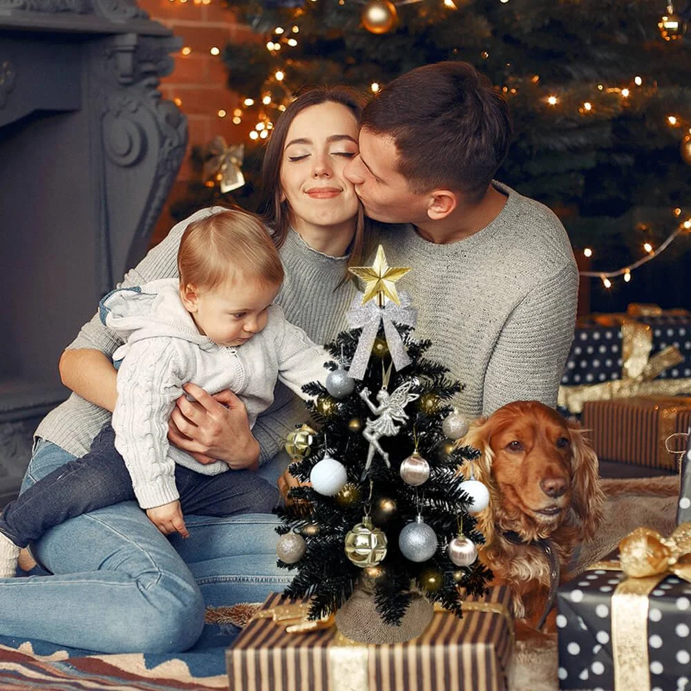 Halloween Tabletop Christmas Tree With Lights And Ornaments -  - #tag1#