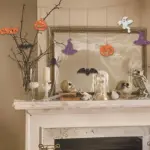 Halloween Theme Party Decoration Pumpkin Bat Scene Layout Hanging String tag1