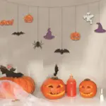 Halloween Theme Party Decoration Pumpkin Bat Scene Layout Hanging String tag1