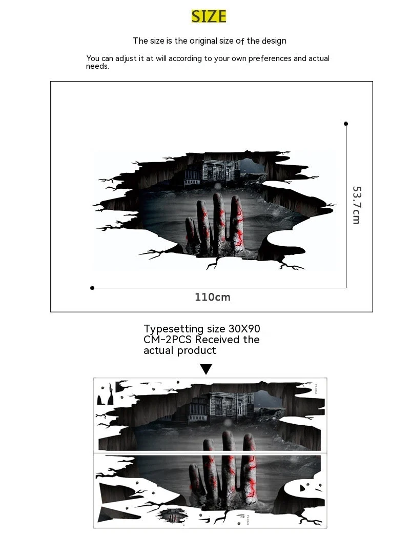 Halloween Theme Series Ruins Wall Stickers -  - #tag1#