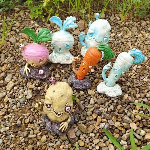 Halloween Vegetable Zombie Décor Ornament - Creative Fruit and Vegetable Garden Home Decoration Accessories -  - #tag1#